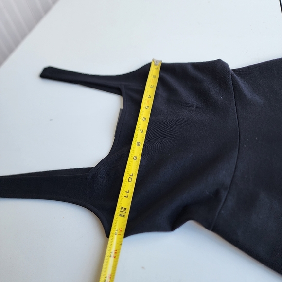 NWT Forever 21 Stretch Knee Length Sleeveless Jersey Knit Black Dress S - Picture 8 of 13
